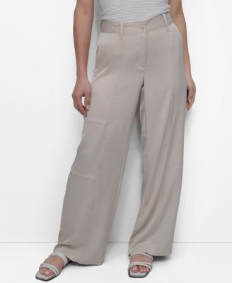 DKNY - Women's High-Rise Wide-Leg Trousers
