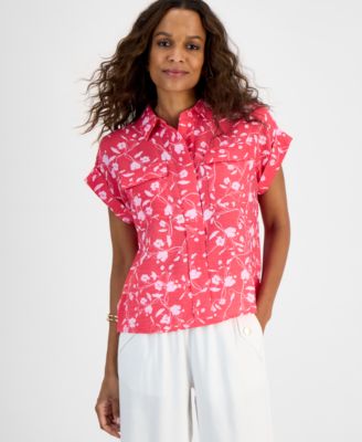 I.N.C. International Concepts - Petite Cap-Sleeve Top