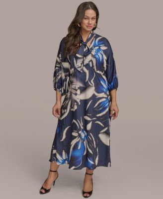 Donna Karan New York - Plus Size Floral-Print A-Line Dress