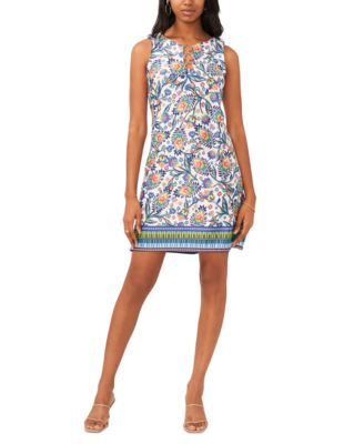 MSK - Petite Paisley Three-Ring Sleeveless Shift Dress