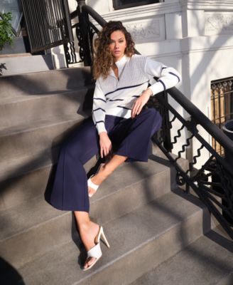 T Tahari - Women's High-Rise Wide-Leg Pants