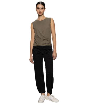 Sanctuary - Women's Draped Sleeveless Crewneck Tank