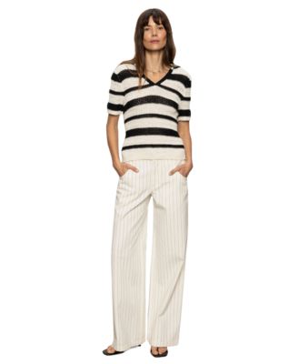 Sanctuary - Women's Cotton Striped-Knit Sweater Top