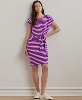 Lauren Ralph Lauren - Women's Striped Tie-Front Jersey Dress