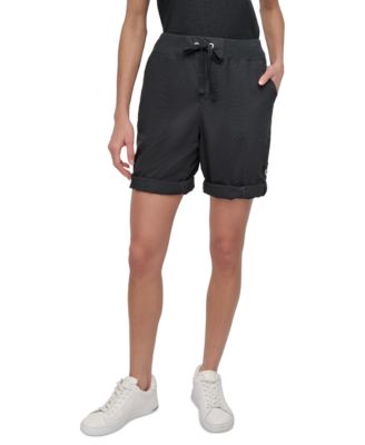 DKNY - Women's Smocked-Waist Convertible Cargo Shorts