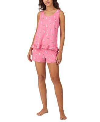 Cuddl Duds - Women's Printed Sleeveless Boxer Pajama Set