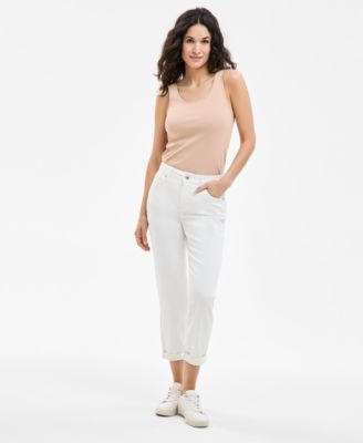 Style & Co - Women's Refresh Mid-Rise Cuffed Girlfriend Jeans