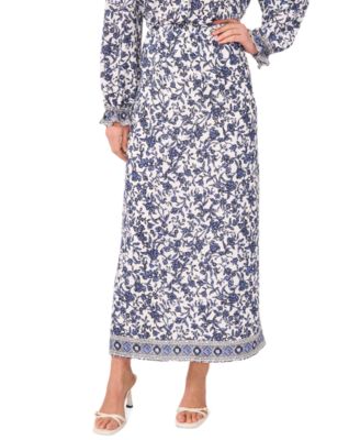 Sam & Jess - Women's Floral Vine-Print Maxi Skirt