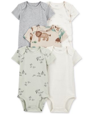 Carter's - Baby Safari Short-Sleeve Bodysuits, 5 Pack