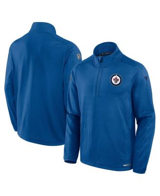 Fanatics - Men's Blue Winnipeg Jets Authentic Pro Rink Quarter-Zip Jacket
