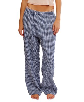 Free People - Women's Cloud Ten Check-Print Pajama Pants