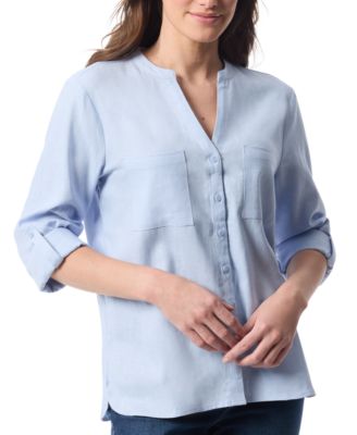 Gloria Vanderbilt - Women's Sabina Woven Split-Neck Shirt
