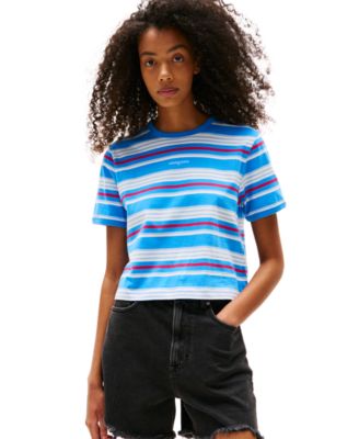 Tommy Jeans - Women's Regular Fit Script Stripe Logo Tee
