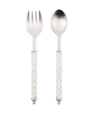 MacKenzie-Childs - Sterling Check Supper Club Salad Serving Set