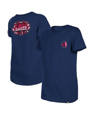 New Era - Big Girls Navy St. Louis City SC Bubble Heart T-Shirt
