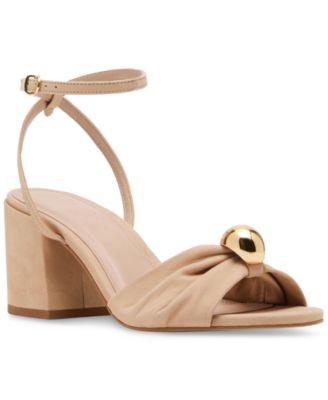 Steve Madden - Women's Caden Knotted Embellished Block-Heel Sandals