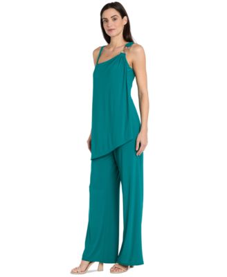R & M Richards - Women's Asymmetric Hardware-Trim Jumpsuit