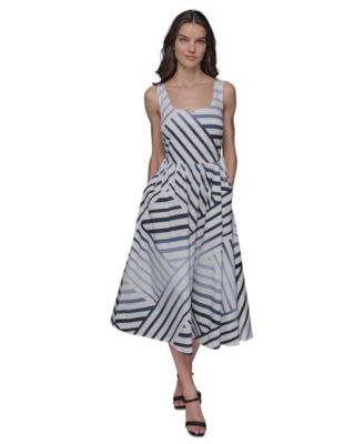 KARL LAGERFELD PARIS - Women's Side-Lace-Up Midi Dress