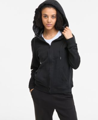 KIN Apparel - Women's Cotton Zip-Front Satin-Lined Hoodie