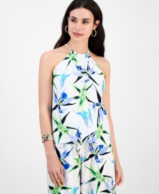I.N.C. International Concepts - Petite Printed Sleeveless Top