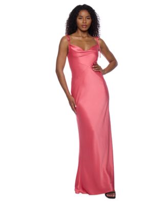 Alex & Sophia - Juniors' Cowlneck Shoulder-Tie Gown