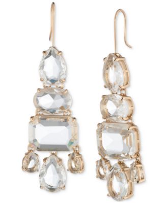 Lauren Ralph Lauren - Gold-Tone Crystal Stone Chandelier Earrings