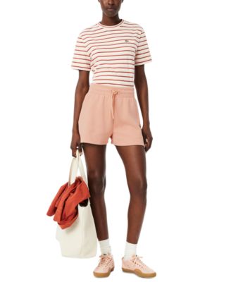 LACOSTE USA - Women's Drawstring Sweat Shorts