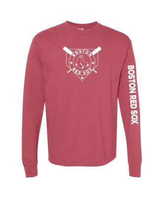 Soft As A Grape - Women's Red Boston Red Sox Pigment Dye Long Sleeve T-Shirt