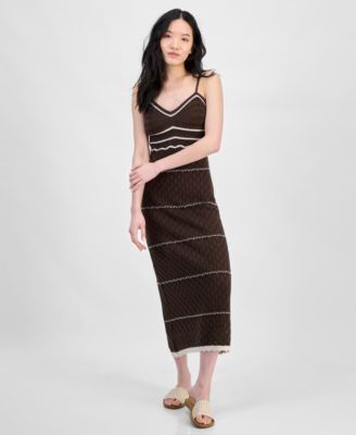 Freshman - Juniors' Sleeveless Crochet Midi Dress