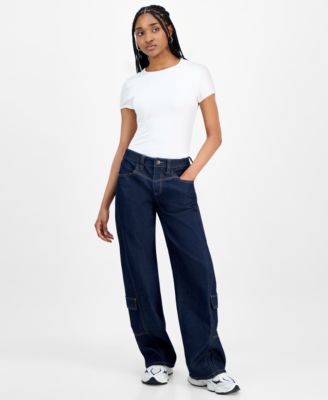 Celebrity Pink - Juniors' Mid-Rise Baggy Cargo Jeans