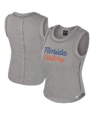 Colosseum - Women's Heather Gray Florida Gators Beach You Ribbed Tank Top