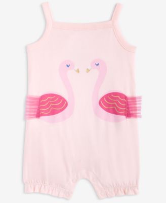 First Impressions - Baby Girls Flamingos Graphic Sunsuit