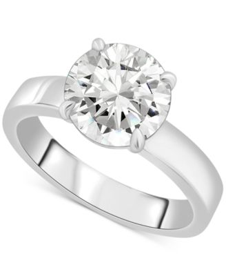 Macy's - Diamond Solitaire Engagement Ring (2 ct. t.w.) in 14k White Gold (also in 14k Yellow Gold)