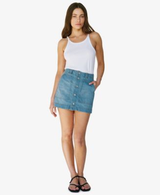 Sanctuary - Women's All Buttoned Up Denim Mini Skirt