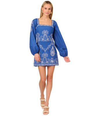Adrianna - Women's Cotton Embroidered Sheath Dress