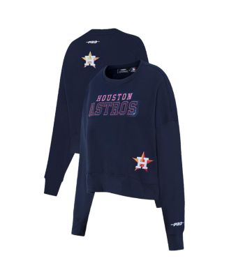 Pro Standard - Women's Navy Houston Astros Game Day Classics Crewneck Pullover Sweatshirt