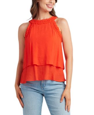 BCX - Juniors' Gauzy Textured Halter Top