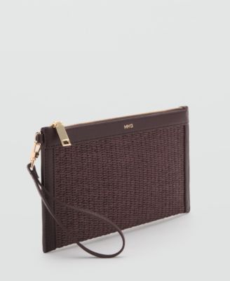 MANGO - Women's Natural Fiber Clutch