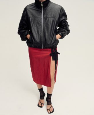 MANGO - Women's Multi-Position Textured Skirt