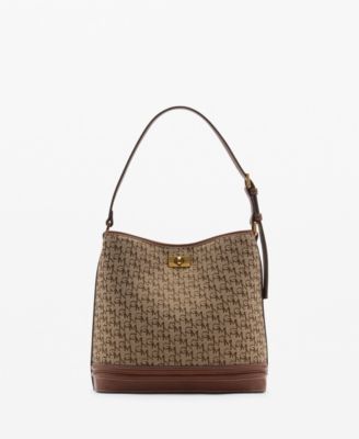 MANGO - Women's Printed Logo Shopper Bag