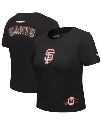Pro Standard - Women's Black San Francisco Giants Game Day Classics Baby Doll Cropped T-Shirt