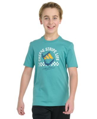 adidas - Big Boy Short Sleeve Cheese Stripe Life T-Shirt