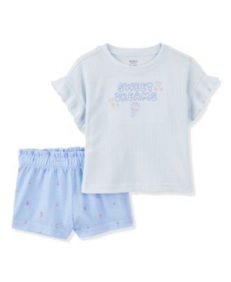 Carter's - Toddler Girls Ice Cream-Print Loose-Fit 2-Piece Pajamas