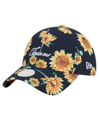 New Era - Women's Navy Houston Texans Adventure Sunflower 9TWENTY Adjustable Hat