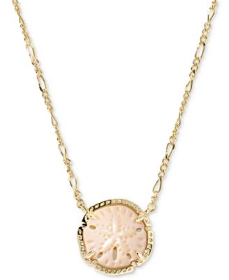 Kendra Scott - Gold-Tone Sand Dollar Short Pendant Necklace, 17-2/5" + 3" extender