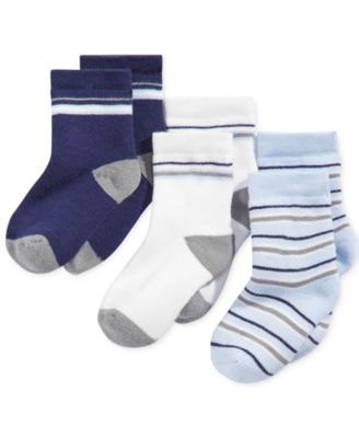 First Impressions - 3-Pk. Striped Socks, Baby Boys (0-24 months)