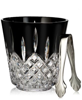 Waterford - Lismore Black Ice Bucket with Tongs