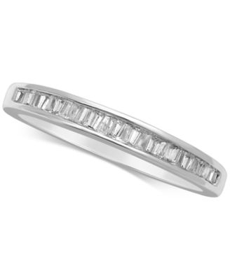 Macy's - Diamond Baguette Gold Band (1/7 ct. t.w.) in 14k Gold, Rose Gold or White Gold