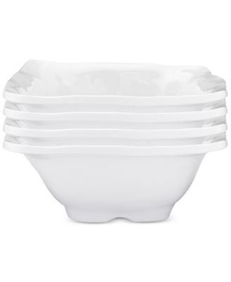 Q Squared - Ruffle 4-Pc. Melamine 5" Square Dip Bowl Set