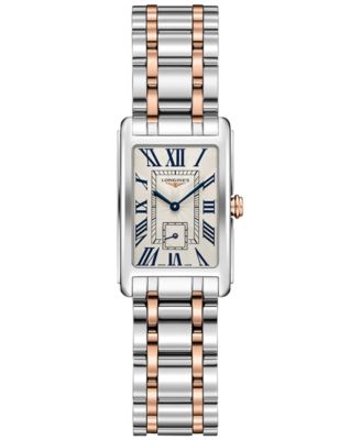Longines - Women's Swiss DolceVita 18K Gold & Stainless Steel Bracelet Watch 20.5mmx32mm